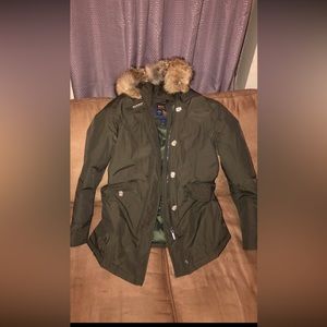 Woolrich Parka olive green color size S